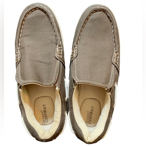Dexter Comfort Slip-On Loafers, Boat shoes, Men, light brown fabric, Sz 6.5 W NW - Picture 4 of 6